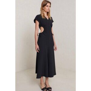NWT A.L.C. Syna Black Cutout Midi Dress